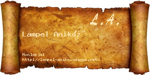 Lampel Anikó névjegykártya